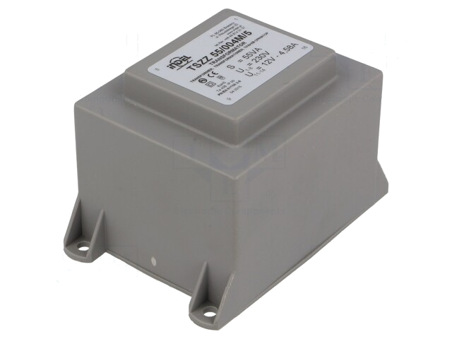 Transformator: ingegoten; 55VA; 230VAC; 12V; 4,58A; PCB; IP00 Transformator: ingegoten; 55VA; 230VAC; 12V; 4,58A; PCB; IP00